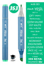 ÇİFT TARAFLI PROFESYONEL ÇİZİM KALEMİ KALICI MÜREKKEP ÜÇGEN GÖVDE İNCE UÇ 1 MM KESİK UÇ 2-6MM SKETCH