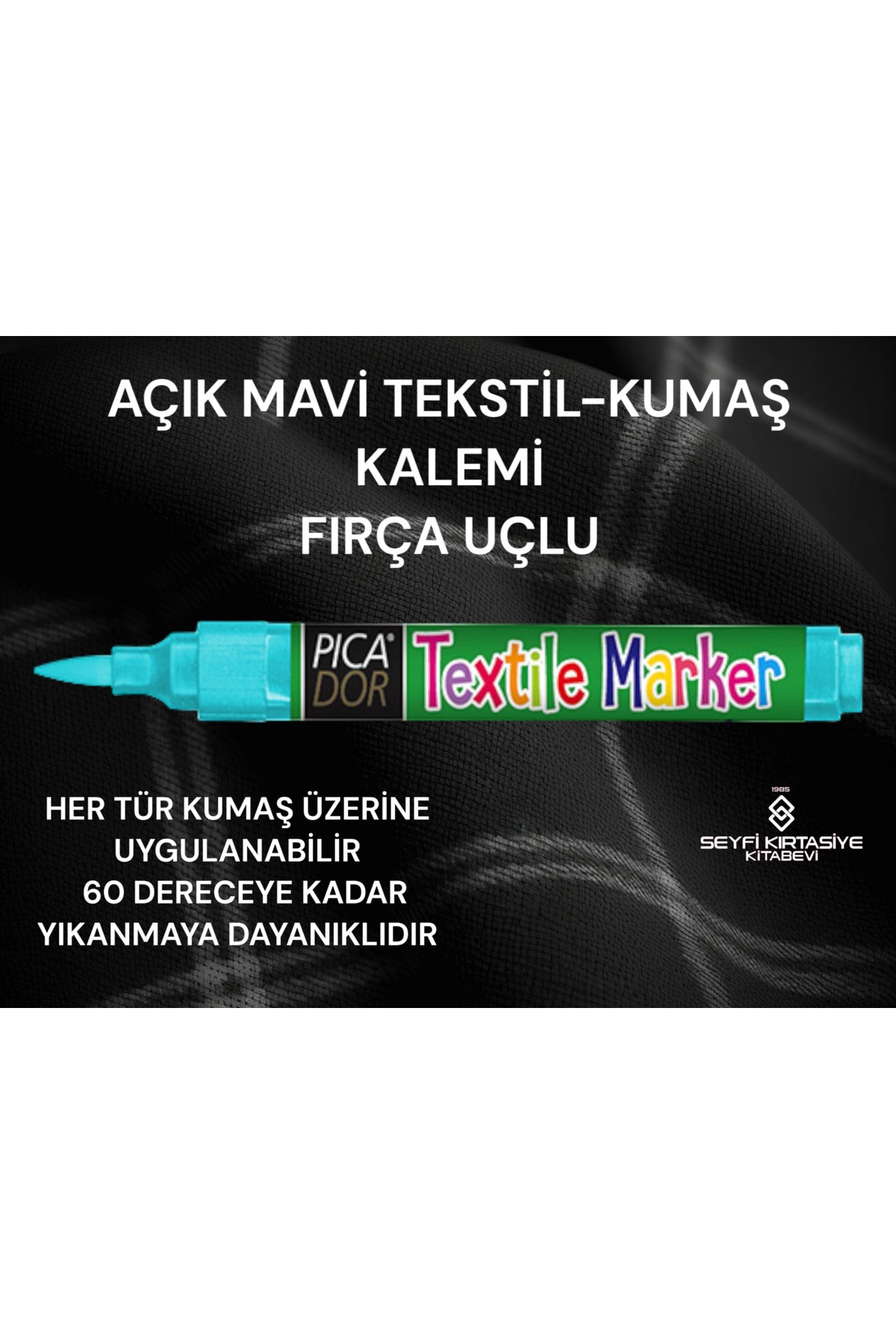 TEKSTİL KUMAŞ KALEMİ FIRÇA UÇLU 1.5-3 MM SABİTLENEN KUMAŞ KALEMİ