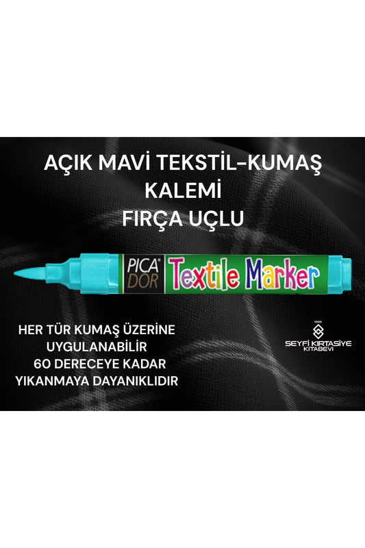 TEKSTİL KUMAŞ KALEMİ FIRÇA UÇLU 1.5-3 MM SABİTLENEN KUMAŞ KALEMİ