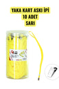 YAKA KART ASKI İPİ 10 ADET SARI
