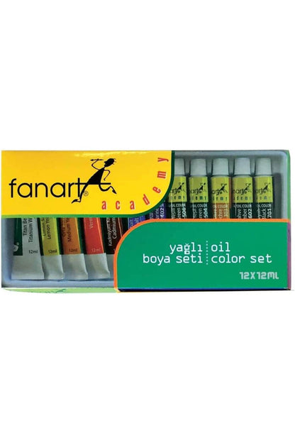 Academy 12x12ml Yağlı Boya Seti /1000.S12