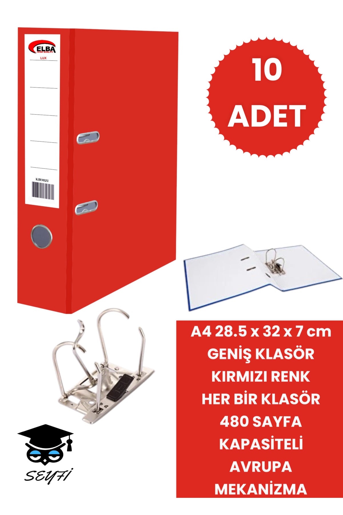 OFİS BÜRO KLASÖRÜ ÇİFT HALKA AVRUPA METAL MEKANİZMA ÇEŞİTLİ RENK VE ADETLERDE DAR VE GENİŞ KLASÖR