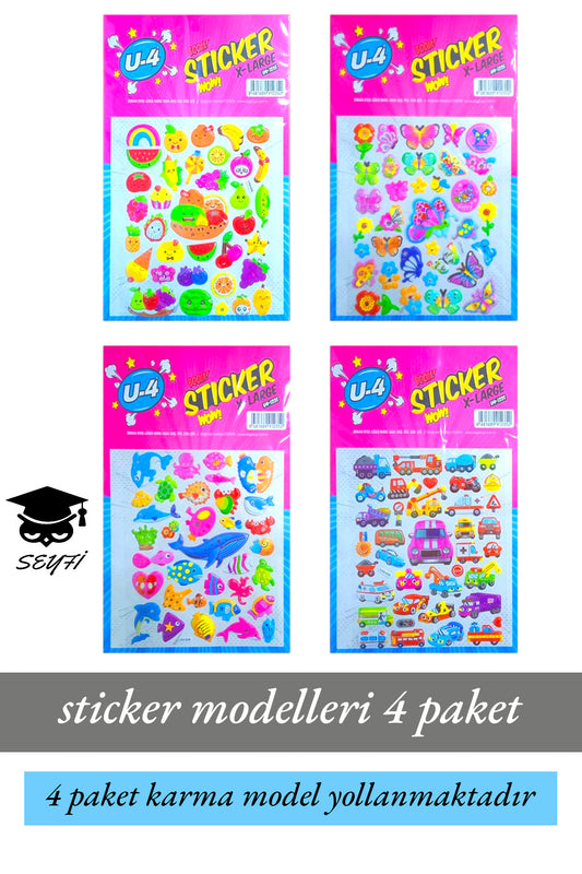 karma sticker modelleri 4 paket