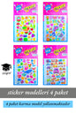karma sticker modelleri 4 paket