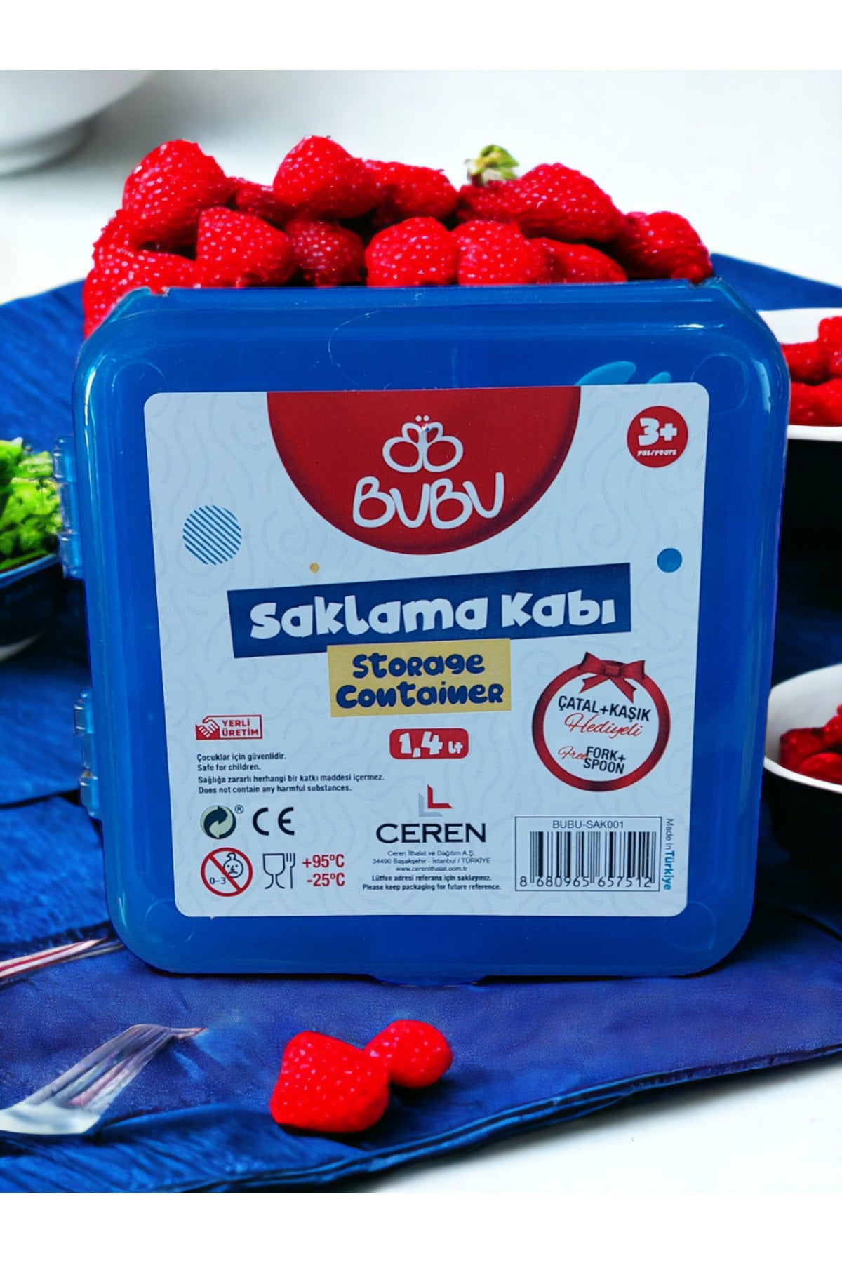 SAKLAMA KABI SETİ ÇATAL + KAŞIK PLASTİK BESLENME KABI