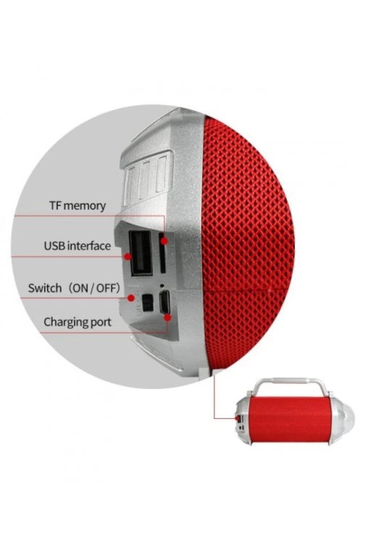 PG1429 Disko Topu Işıklı Usb ve Kart Okuyuculu Bluetooth Hoparlör