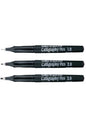 Ergoline Calligraphy 3'lü Kaligrafi Kalem Seti Siyah - Çizgi Genişliği 1.0 - 2.0 - 3.0mm