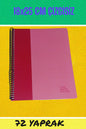 18x25 Cm Çizgisiz 72 Yaprak Telli Karton Kapak Defter 60 Gr Beyaz Sayfa
