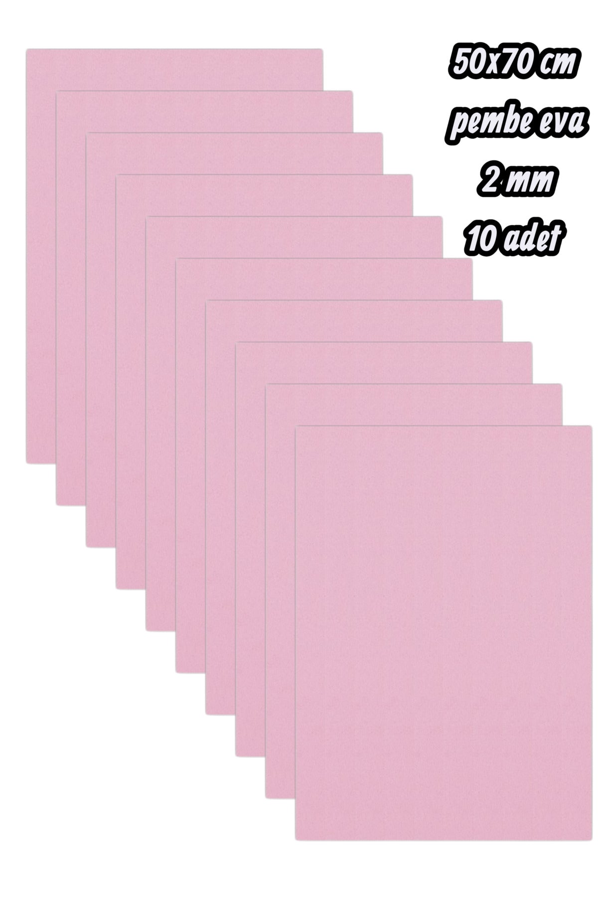 50x70 cm pembe eva 2 mm 10 adet