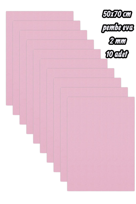 50x70 cm pembe eva 2 mm 10 adet