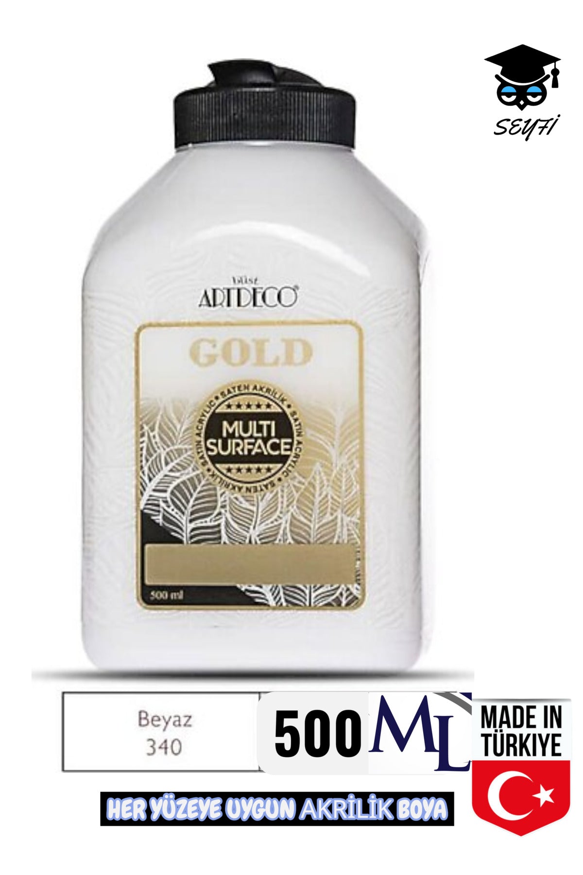 500 ML multi surface akrilik boya her yüzeye uygun artdeco