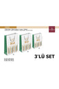 HEDİYELİK KARTON ÇANTA 3'LÜ SET WİSH SERİSİ