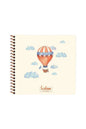 16x15 Cm Çizgisiz 50 Yaprak Sert Kapak Telli Defter 60 Gr Krem Rengi Kağıt Balon Desen