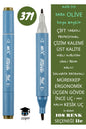 ÇİFT TARAFLI PROFESYONEL ÇİZİM KALEMİ KALICI MÜREKKEP ÜÇGEN GÖVDE İNCE UÇ 1 MM KESİK UÇ 2-6MM SKETCH