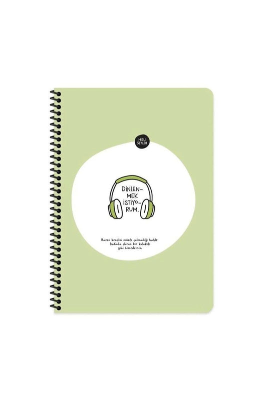 Keskin Color A4 80 Yp. Dinlenmek Istiyor Kareli Spiralli Stickerli Defter 500519-99