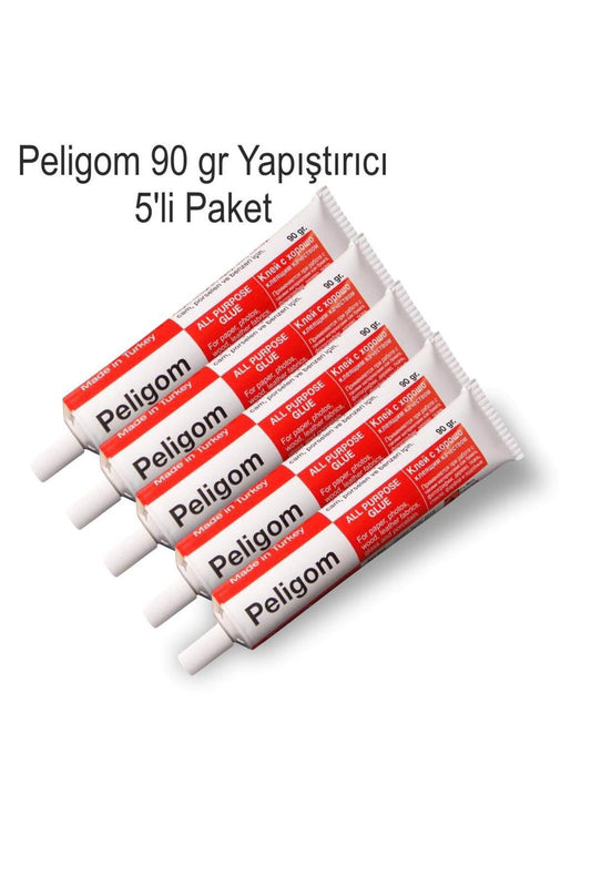 Pelikan Kuvvetli Sıvı Yapıştırıcı 90 gr - Metal Tüp 5 Li Paket