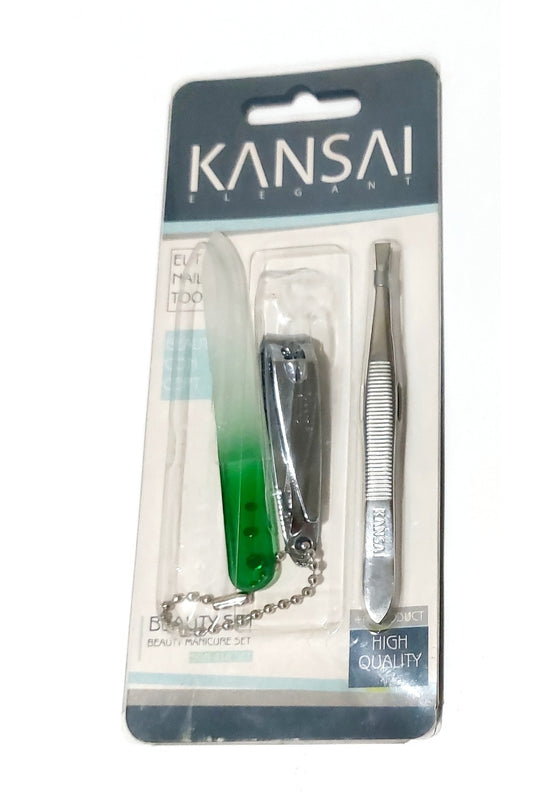 Elegant Manikür Set Tırnak Makası 3lü Set Yeşil