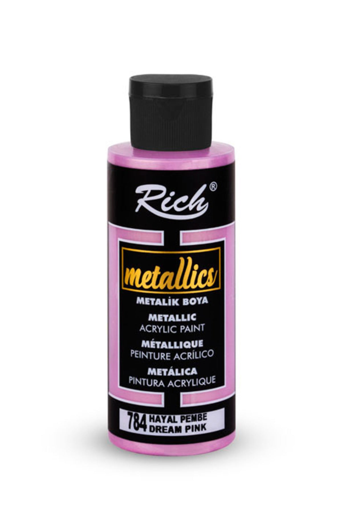 Metalik Akrilik Boya 120cc. N:784 Hayal Pembe
