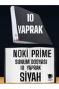 10 YAPRAK SİYAH A4 SUNUM DOSYASI NOKİ PRİME YÜKSEK KALİTE POŞET KALINLIĞI YERLİ ÜRETİM
