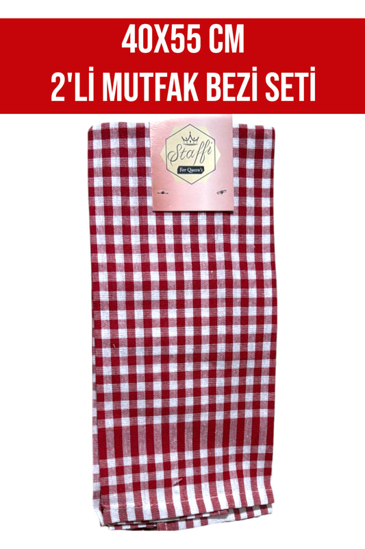 40x55 CM 2'Lİ MUTFAK TEMİZLİK BEZİ SETİ