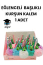 EĞLENCELİ BAŞLIKLI KURŞUN KALEM PONPON KALEMLER