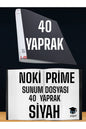 40 YAPRAK SİYAH A4 SUNUM DOSYASI NOKİ PRİME YÜKSEK KALİTE POŞET KALINLIĞI YERLİ ÜRETİM