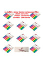 10 PAKET Plastik şeffaf İndex Film İşaret Bantı 8 Renk x 20 şer adetX 10 PAKET 1600 PARÇALI