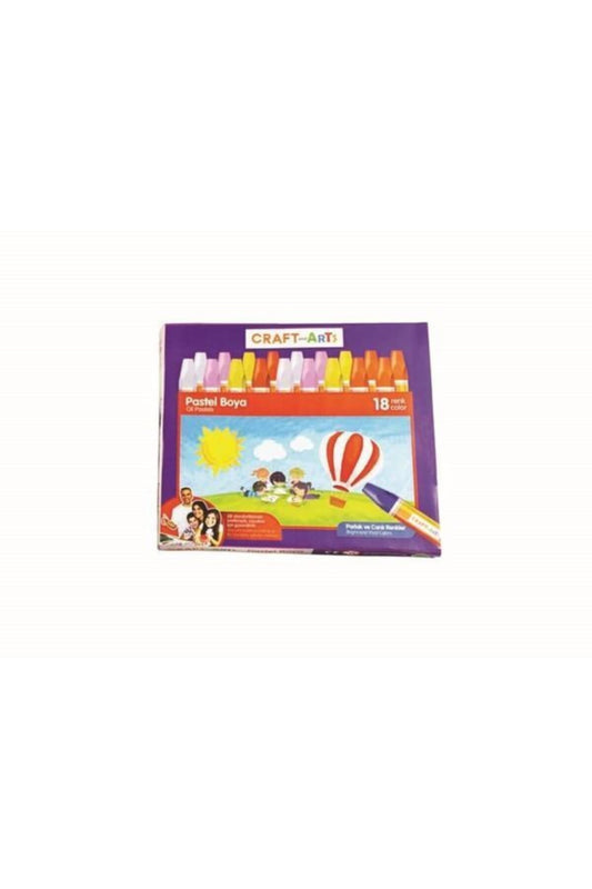 18 Renk Pastel Boya Seti - Parlak Ce Canlı Renkler