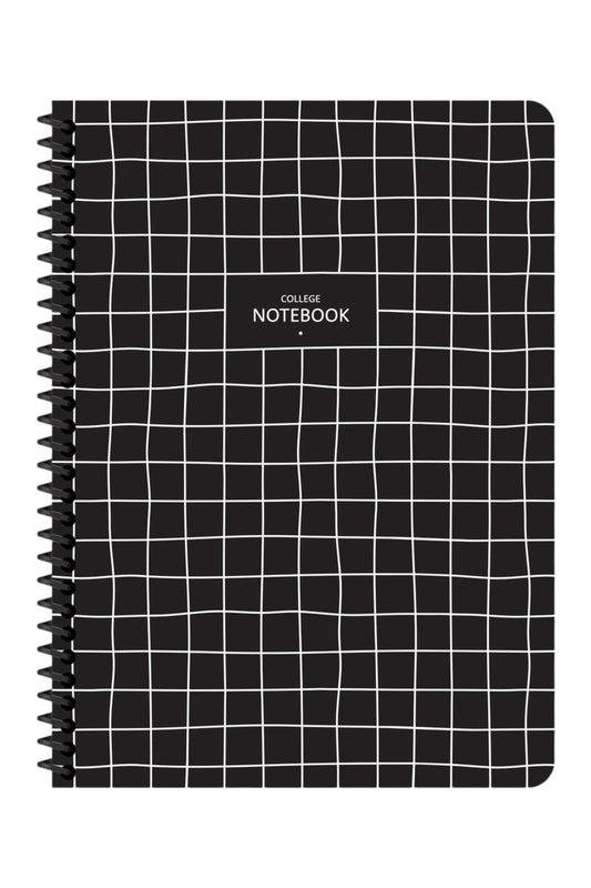 College Telli Defter Çizgisiz 16x22 Cm Telli Beyaz 80 Sayfalı Plastik Kapak