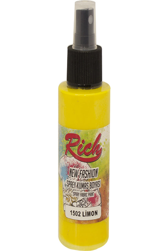 New Fashion Sprey Kumaş Boyası 1502 - Limon Sarı 100 cc