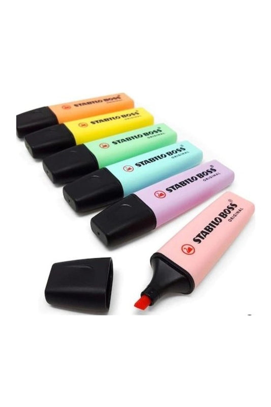 Boss Pastel Fosforlu Kalem 6 Renk