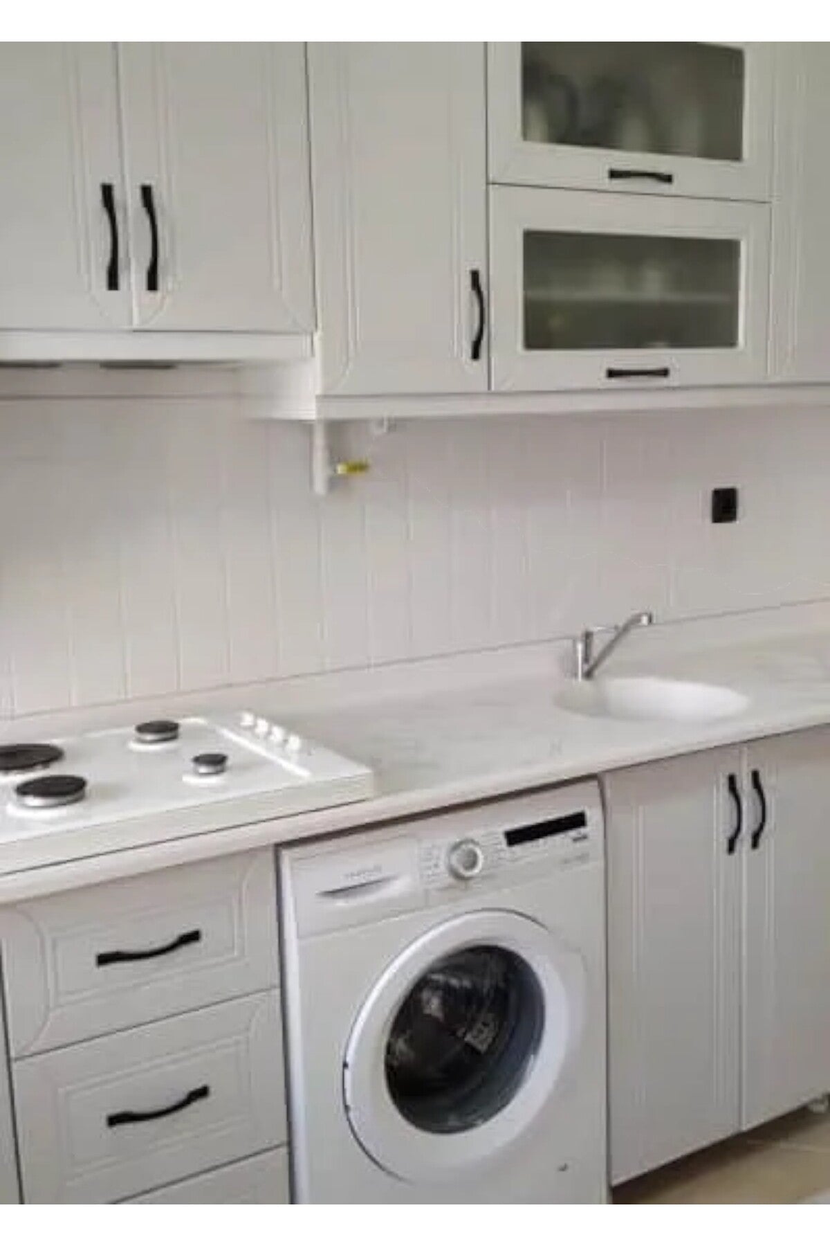 104- ANTİK BEYAZ Çelik Kapı Mutfak Dolabı Banyo Dolabı Fayans Beyaz Eşya Parke Pvc pencere Boyama Seti 1000 ml