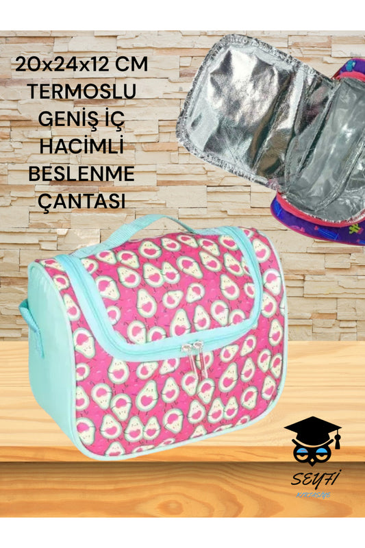 20x24x12 CM TERMOSLU GENİŞ İÇ HACİMLİ BESLENME ÇANTASI
