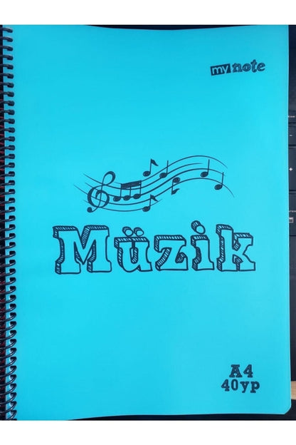 My Note 40 Yaprak Plastik Kapak Spiralli Müzik Defteri(1 ADET)
