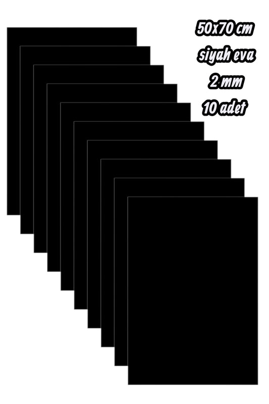 50x70 cm siyah eva 2 mm 10 adet