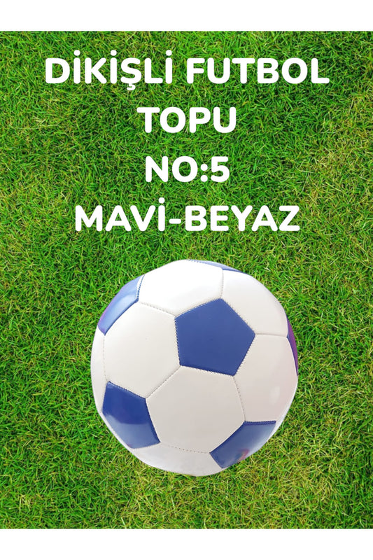 DİKİŞLİ FUTBOL TOPU NO:5 MAVİ BEYAZ