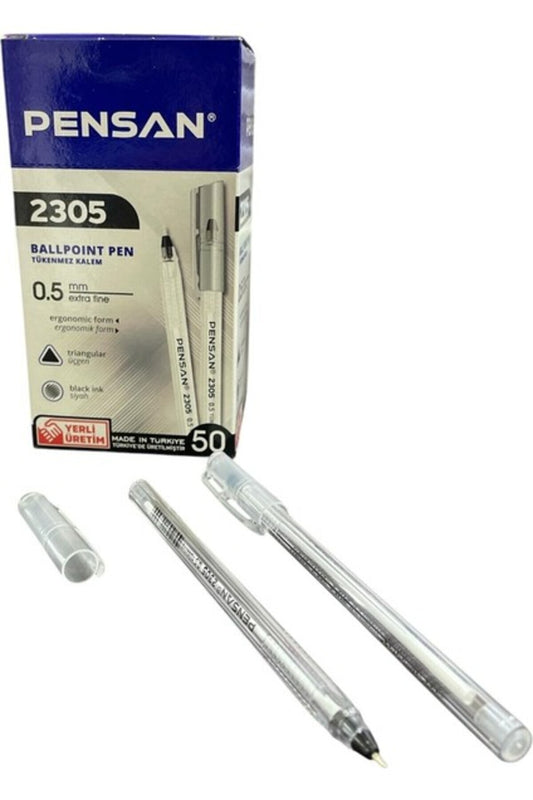 2305 Iğne Uçlu 0.5 mm Üçgen Gövde Siyah 50'li ( 1 Paket )