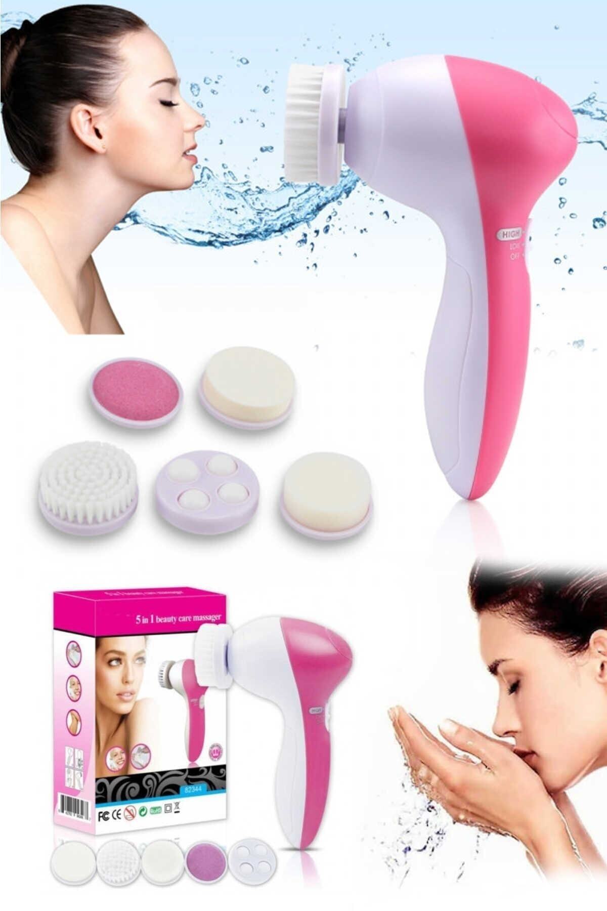 5 In 1 Pilli Yüz Temizleme,masaj Ve Peeling Fırça Seti