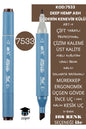 ÇİFT TARAFLI PROFESYONEL ÇİZİM KALEMİ KALICI MÜREKKEP ÜÇGEN GÖVDE İNCE UÇ 1 MM KESİK UÇ 2-6MM SKETCH
