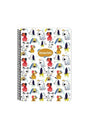Animal Friends 80 Yaprak Spiralli Karton Kapak Kareli Defter 16x22.5 Cm Beyaz 60gr Kağıt