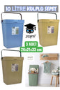 10 LİTRE KULPLU SEPET 3 ADET 26x21x33 cm