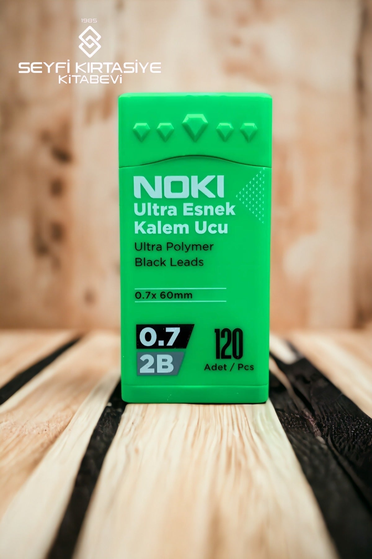 2B SİYAH 0.7 MM KALEM UCU 120'Lİ ULTRA ESNEK KALEM UCU YEŞİL KUTU