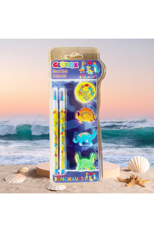 Eğlenceli Kalem Silgi Seti 2 Adet Yumurtlayan Kurşun Kalem 4 Adet Silgi