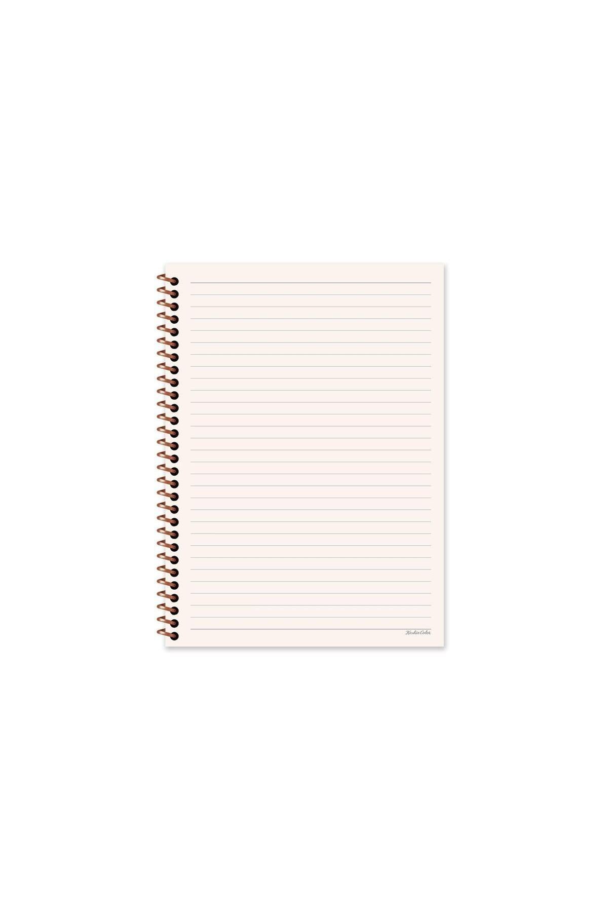 ÇİZGİLİ 16X22 CM 80 YAPRAK KARTON KAPAK TELLİ DEFTER KREM RENK SAYFALAR LA PLUME HAFİF DEFTER