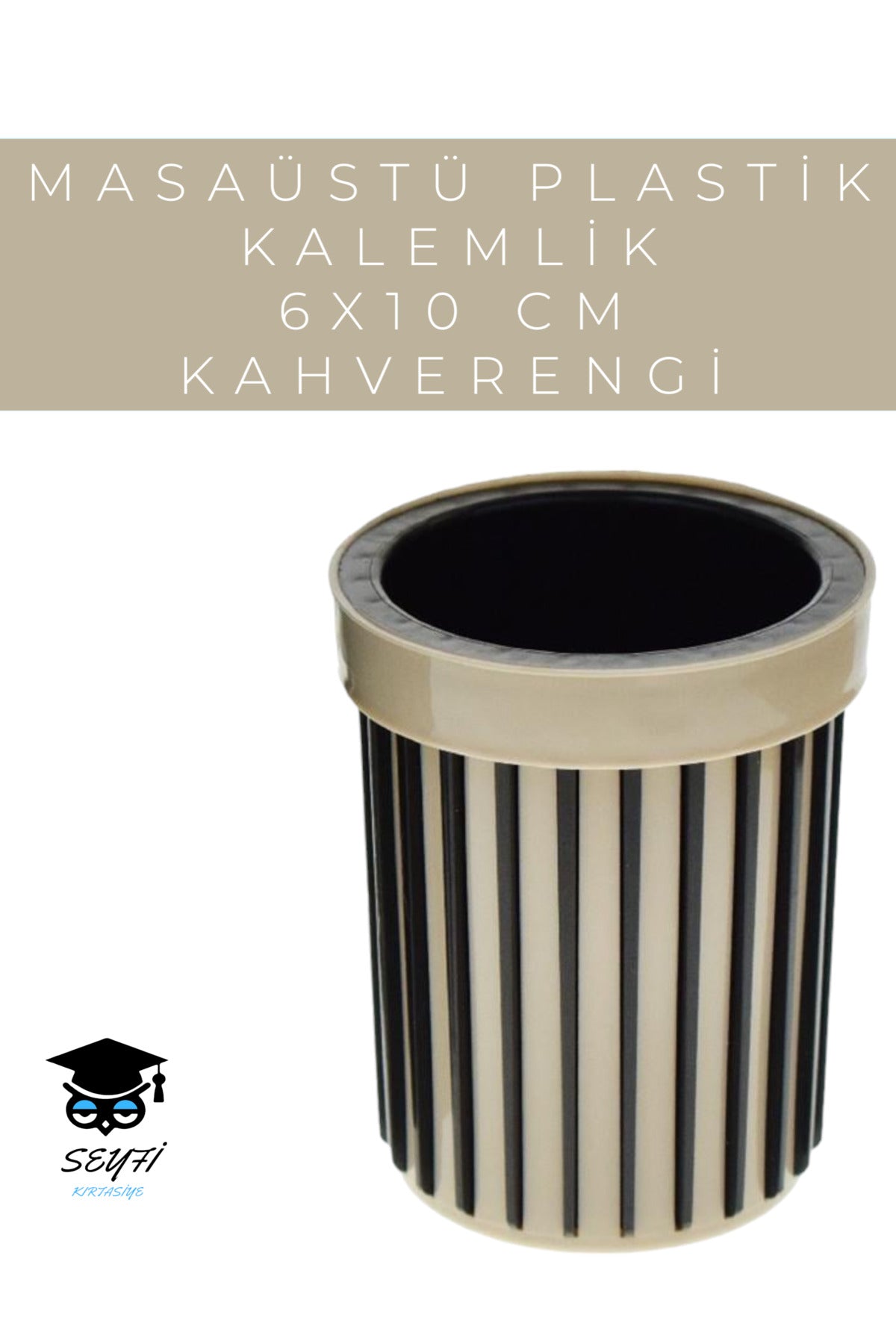 MASAÜSTÜ PLASTİK KALEMLİK 6X10 CM RENKLİ