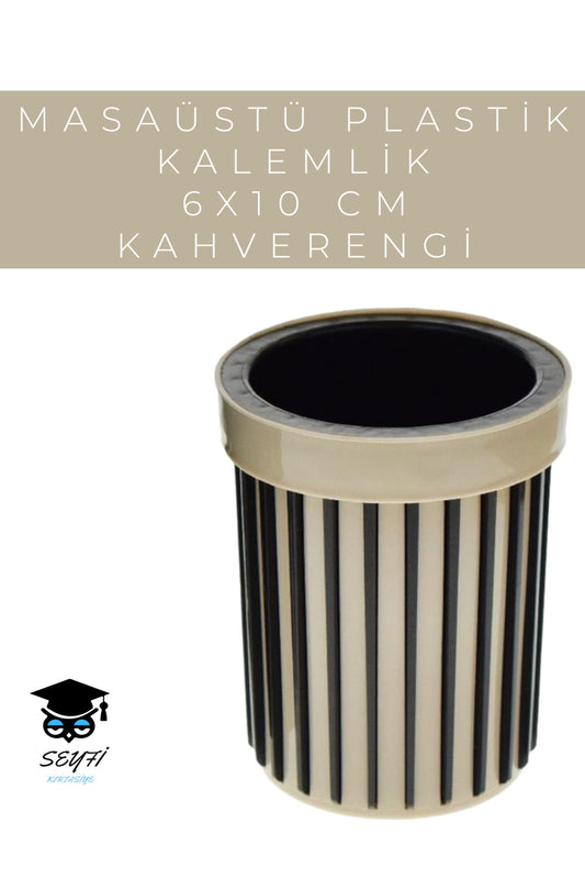 MASAÜSTÜ PLASTİK KALEMLİK 6X10 CM RENKLİ