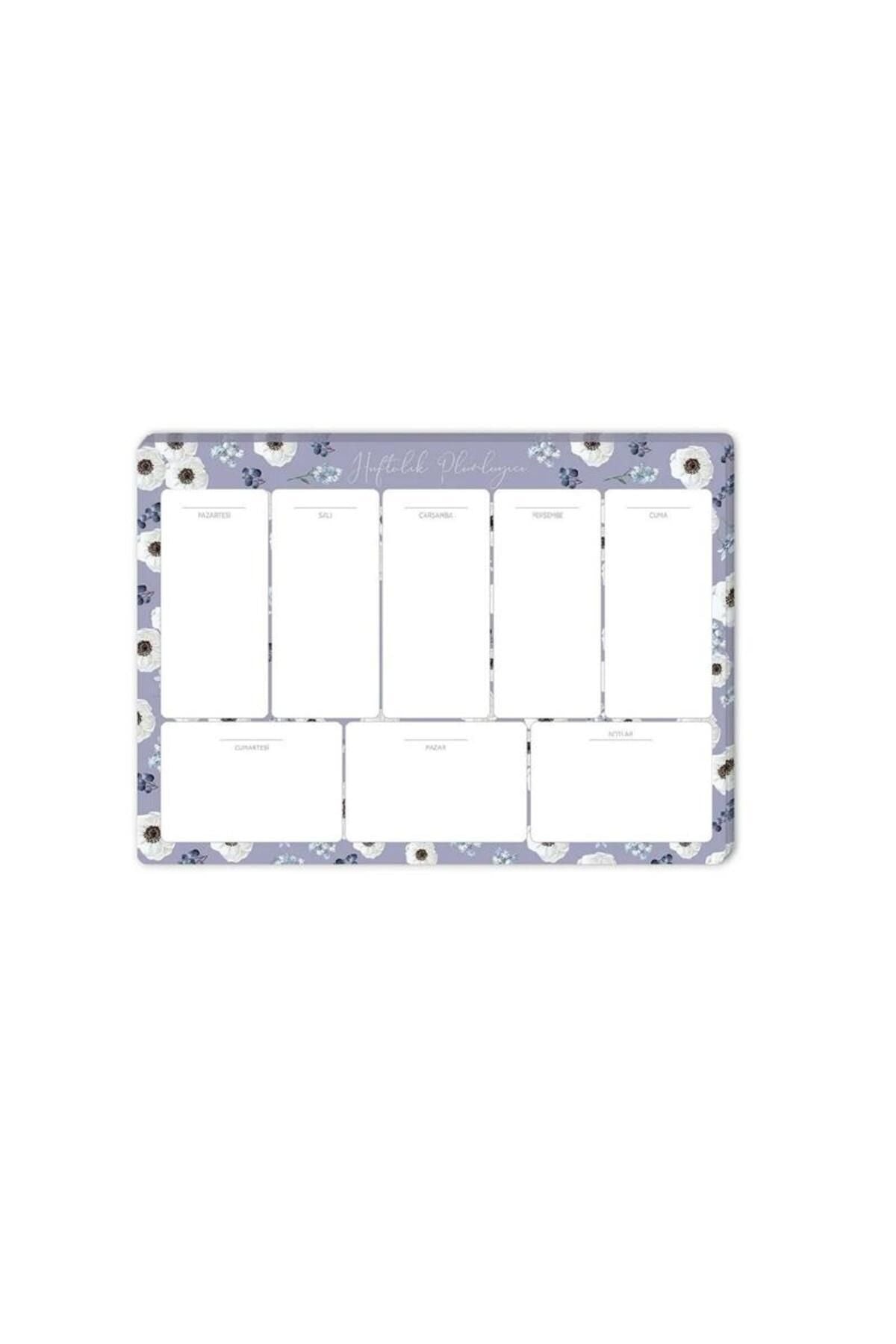 KESKİN HAFTALIK PLANNER BLOK LİLA ÇİÇEK