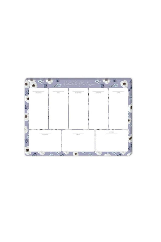 KESKİN HAFTALIK PLANNER BLOK LİLA ÇİÇEK