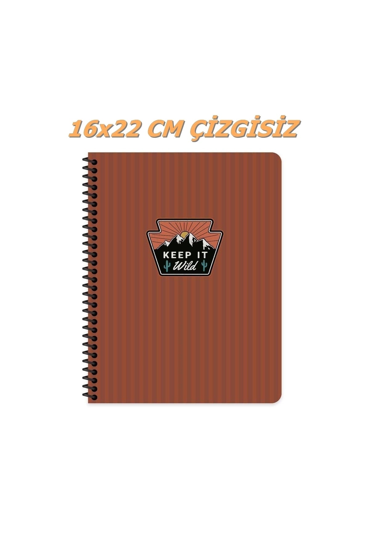 16x22 cm Çizgisiz 80 Yaprak Outdoor Karton Kapak Telli Defter