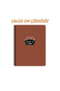 16x22 cm Çizgisiz 80 Yaprak Outdoor Karton Kapak Telli Defter